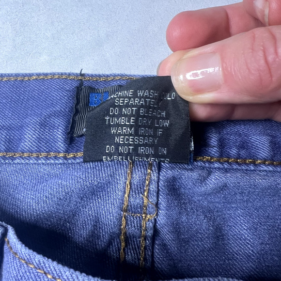 Blue Stitch Mens Jeans Size 34x32 Whiskered‎ Blue Grunge Slim Straight Cowboy - Picture 8 of 11